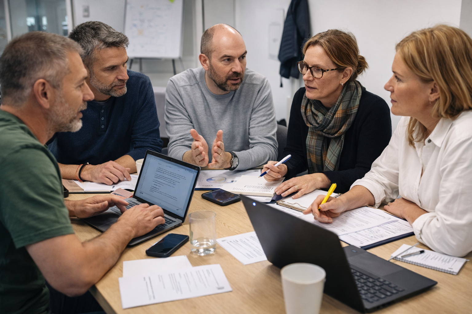 Deltagere arbejder med AI opgaver